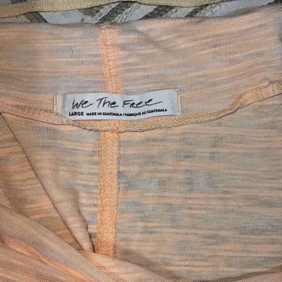 Free People | We the Free Astrid Tee Apricot Off the Shoulder Top Sz L Large - Picture 5 of 9
